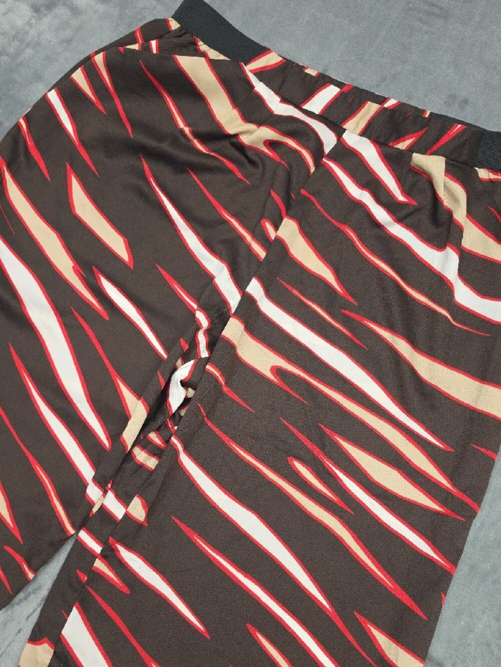 Worthington Wide-Leg XL Patterned Women’s Pants in Brown & Red